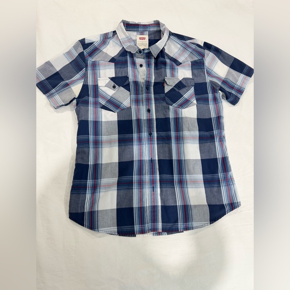 Levi's Western Plaid Button-Up Shirt - Picture 1 of 3